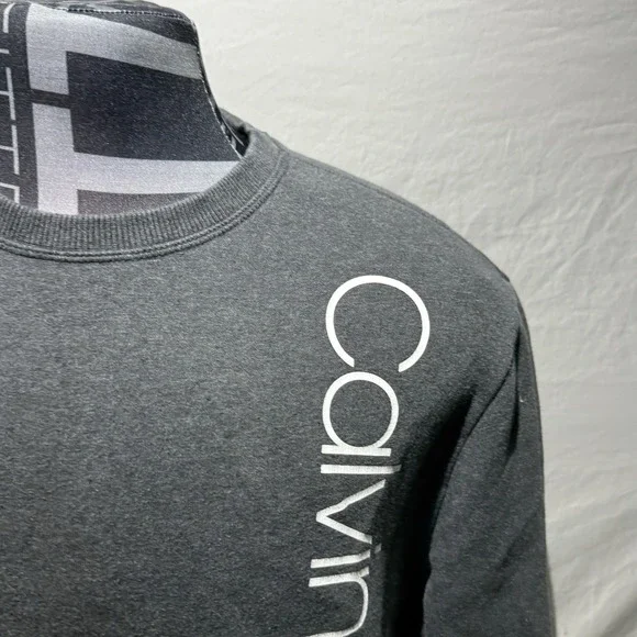 Calvin Klein Sweatshirt CK Jeans Black Embroidered Made In USA Size L - Picture 2 of 11